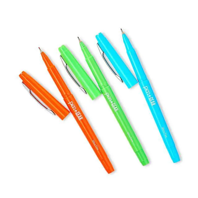 Alt view image 3 of 7 - Pen+Gear Felt Tip Pens, Ultra Fine Point, Assorted Ink Colors, 10 Count