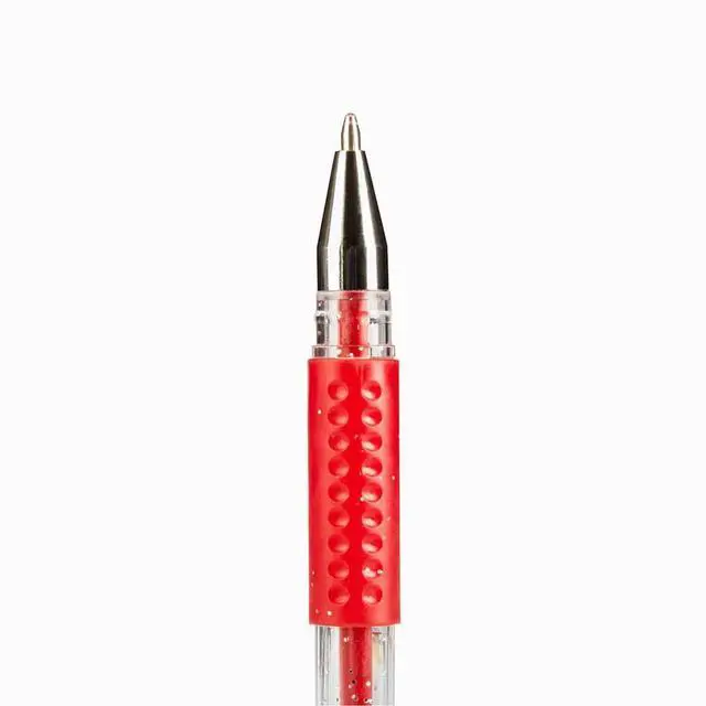 Alt view image 4 of 6 - KINGART Glitter Gel Pens Set 12 Vibrant Colors, Soft Grip 2.5mm Pens for Adult Coloring, Art and Fine lines