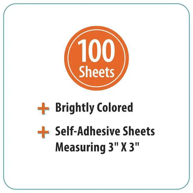 Alt view image 4 of 7 - (8 pack) Pen+Gear 3-Inch by 3-Inch Sustainable Yellow Sticky Notes, 100 Sheets