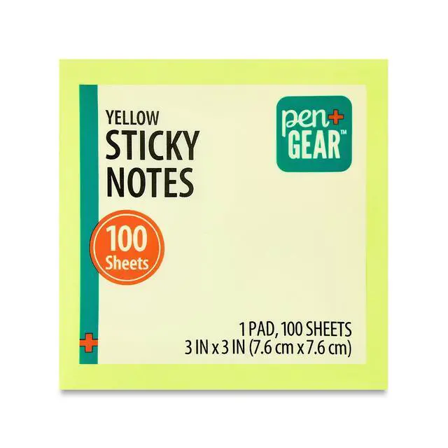 Alt view image 3 of 7 - (8 pack) Pen+Gear 3-Inch by 3-Inch Sustainable Yellow Sticky Notes, 100 Sheets