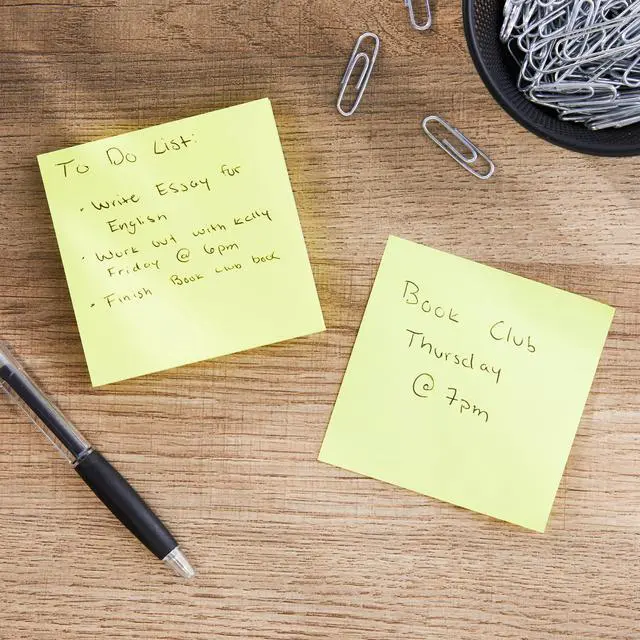 Alt view image 6 of 7 - (8 pack) Pen+Gear 3-Inch by 3-Inch Sustainable Yellow Sticky Notes, 100 Sheets