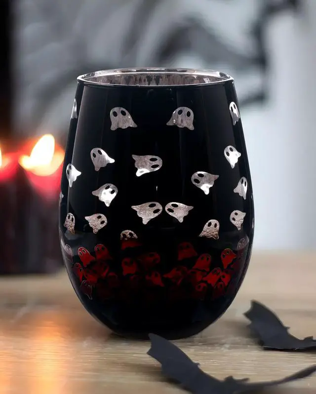 Alt view image 2 of 3 - Way to Celebrate Two Tone Stemless Wine Glass Ghost