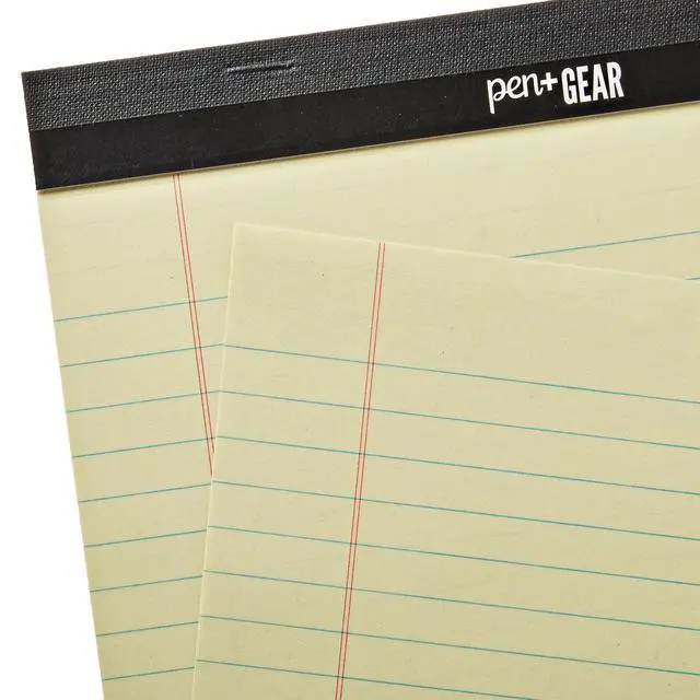 Alt view image 6 of 6 - Pen+Gear Wide Ruled Legal Pads 8.5" x 11.75", 50 Sheets Each, 3-Pack, Canary