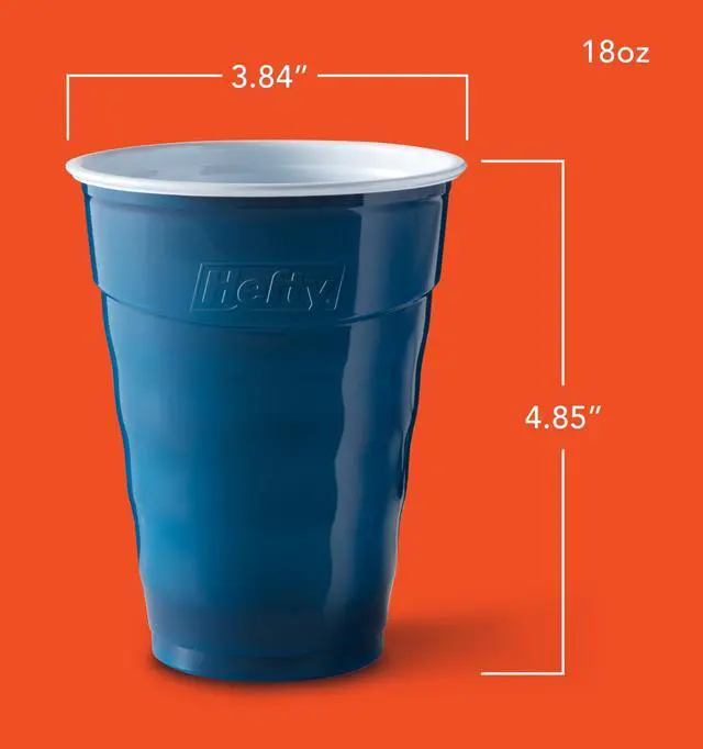 Alt view image 6 of 7 - Hefty Party On Disposable Plastic Party Cups, Blue, 18 oz., 40 Count