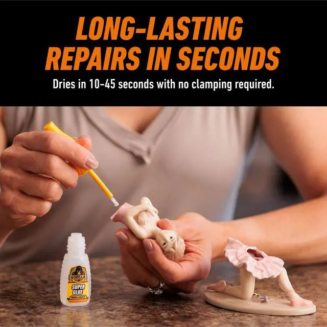 Alt view image 5 of 6 - Gorilla Super Glue Brush & Nozzle 10g - Fast Drying Impact Tough Adhesive