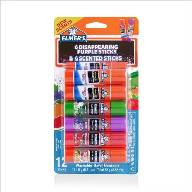 Alt view image 3 of 7 - Elmers Scented Glue Sticks Variety Pack, Safe, Nontoxic School Glue, 6 Gram, 12 Count