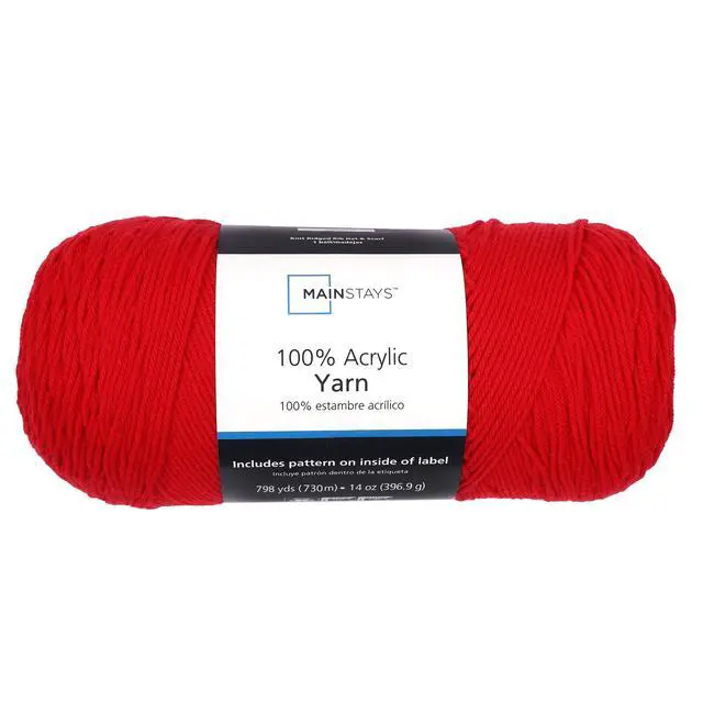 Alt view image 3 of 4 - Mainstays Medium Acrylic Red Yarn, 14 Oz 798 Yards