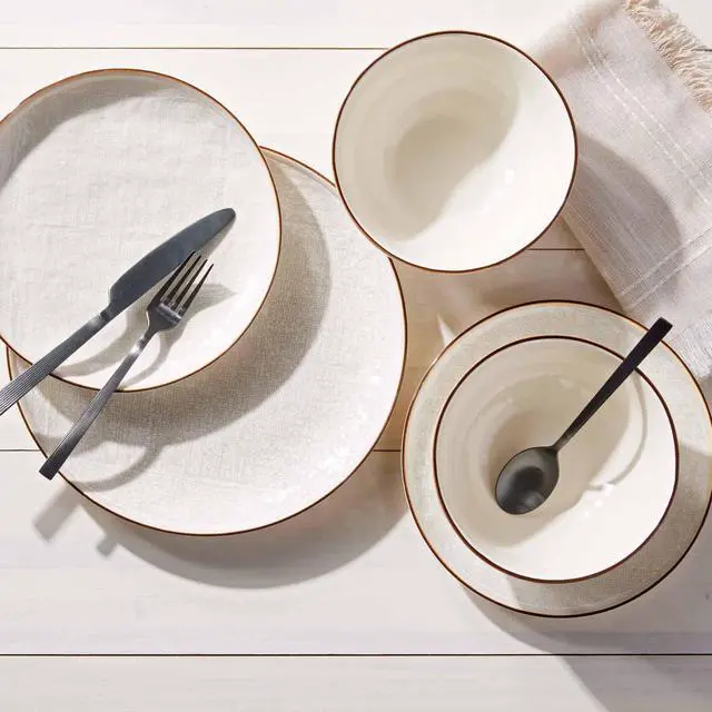 Alt view image 3 of 6 - Better Homes & Gardens Cream Murphy Stoneware Dinner Bowl