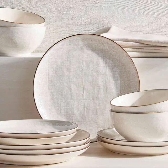 Alt view image 5 of 6 - Better Homes & Gardens Cream Murphy Stoneware Dinner Bowl