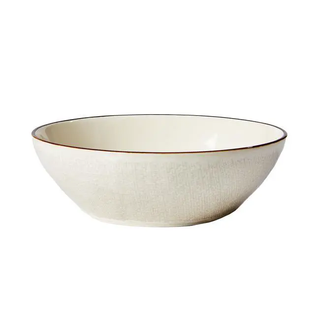 Alt view image 6 of 6 - Better Homes & Gardens Cream Murphy Stoneware Dinner Bowl