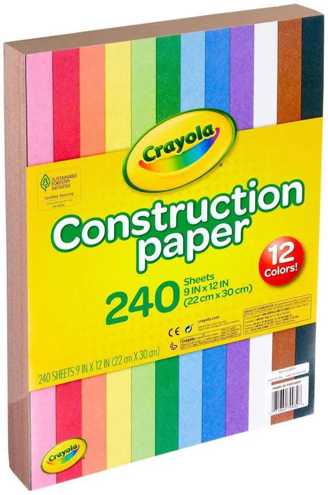 Alt view image 3 of 7 - Crayola Construction Paper, 240 Pages, Valentines Party Supplies, 10 Colors, Craft Paper