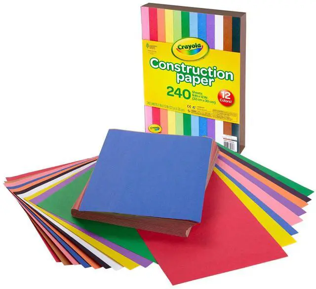 Alt view image 5 of 7 - Crayola Construction Paper, 240 Pages, Valentines Party Supplies, 10 Colors, Craft Paper
