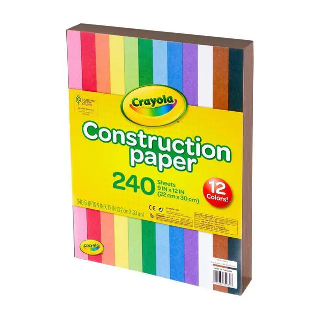 Alt view image 4 of 7 - Crayola Construction Paper, 240 Pages, Valentines Party Supplies, 10 Colors, Craft Paper