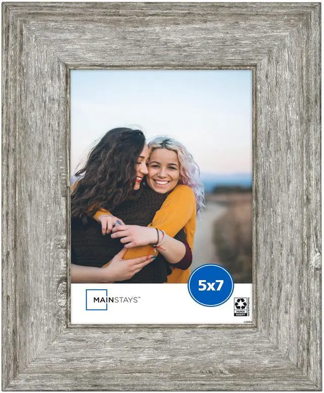Alt view image 6 of 6 - Mainstays 5x7 Picture Frame Rustic Gray Tabletop Photo Frame