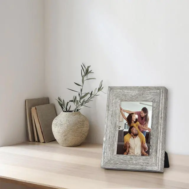 Alt view image 2 of 6 - Mainstays 5x7 Picture Frame Rustic Gray Tabletop Photo Frame