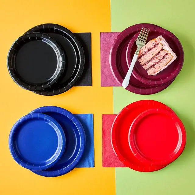 Alt view image 3 of 6 - (6 pack) 24 Count 6.5IN x 6.5IN Black Disposable Paper Napkins by Way To Celebrate