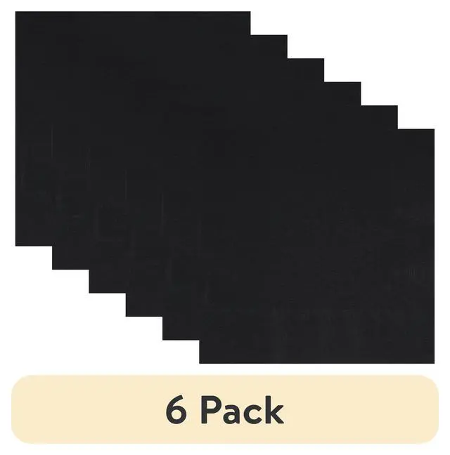 Alt view image 6 of 6 - (6 pack) 24 Count 6.5IN x 6.5IN Black Disposable Paper Napkins by Way To Celebrate