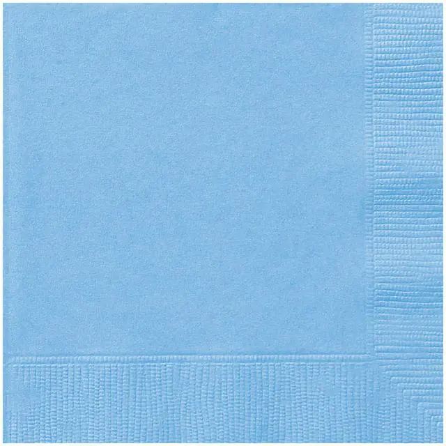 Alt view image 6 of 7 - (6 pack) 24 Count 6.5IN x 6.5IN Light Blue Disposable Paper Napkins by Way To Celebrate