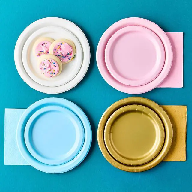 Alt view image 4 of 7 - (6 pack) 24 Count 6.5IN x 6.5IN Light Blue Disposable Paper Napkins by Way To Celebrate