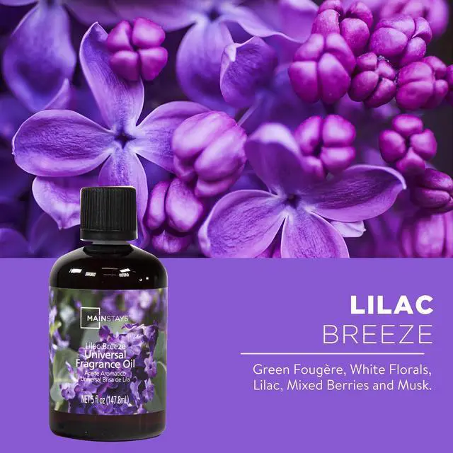Alt view image 2 of 5 - Mainstays Universal Fragrance Oil, Lilac Breeze, 5 fl oz, for use with Fragrance Oil Diffusers, Fragrance Warmers, Potpourri, and Wicking Fragrance Diffusers