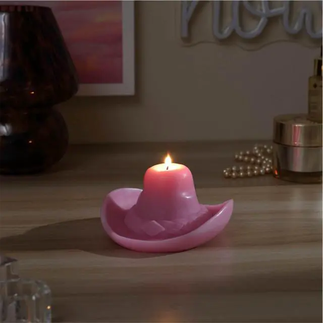 Alt view image 2 of 7 - Urban Shop 2.6" x 5.9" Cowboy Hat Candle