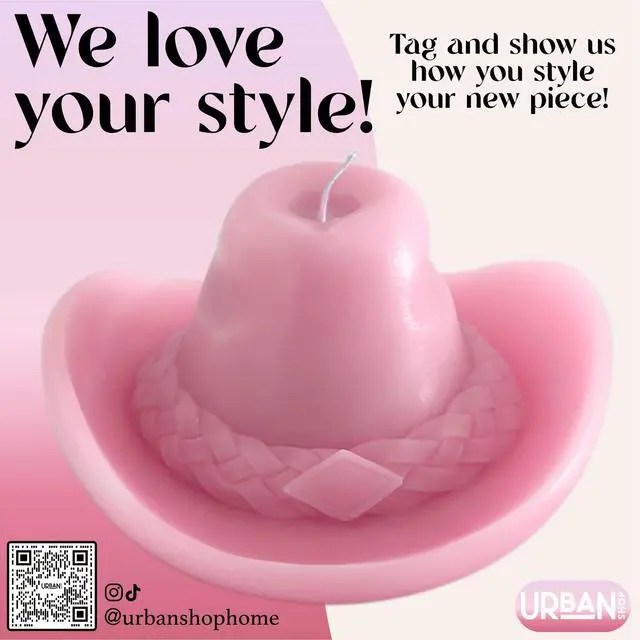Alt view image 3 of 7 - Urban Shop 2.6" x 5.9" Cowboy Hat Candle