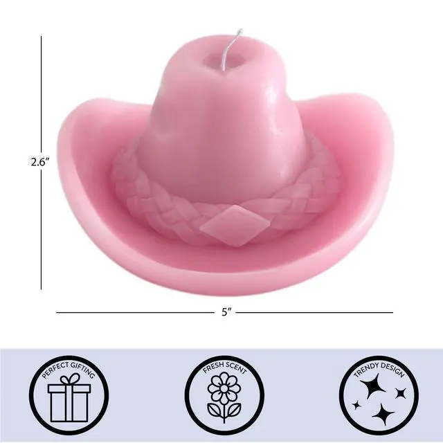 Alt view image 6 of 7 - Urban Shop 2.6" x 5.9" Cowboy Hat Candle