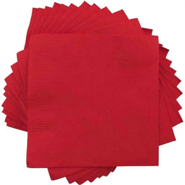 Main image of JAM Paper Small Beverage Napkins, 5 x 5, Red, 40/Pack