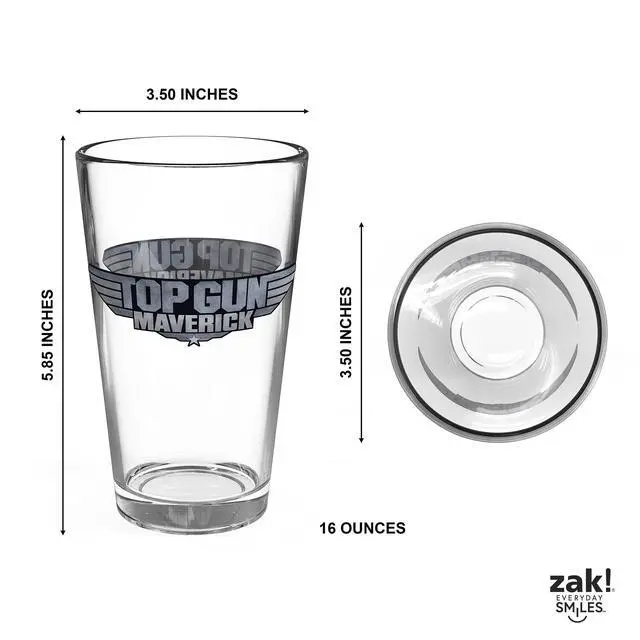 Alt view image 6 of 6 - Zak Designs Top Gun 16oz Pint Glass