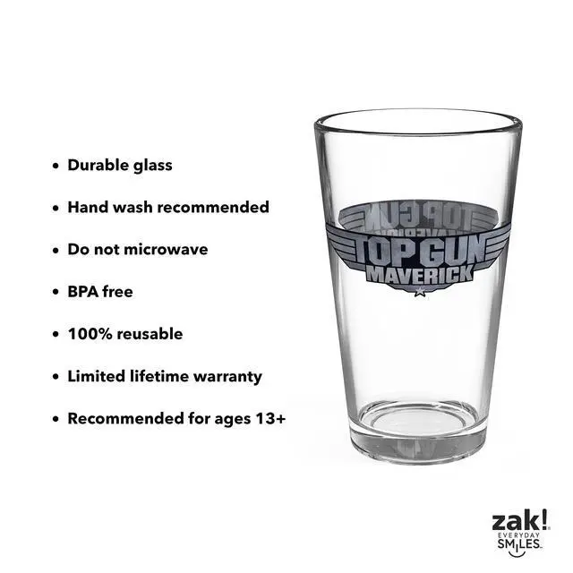 Alt view image 4 of 6 - Zak Designs Top Gun 16oz Pint Glass