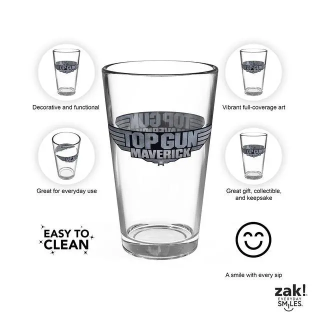 Alt view image 3 of 6 - Zak Designs Top Gun 16oz Pint Glass