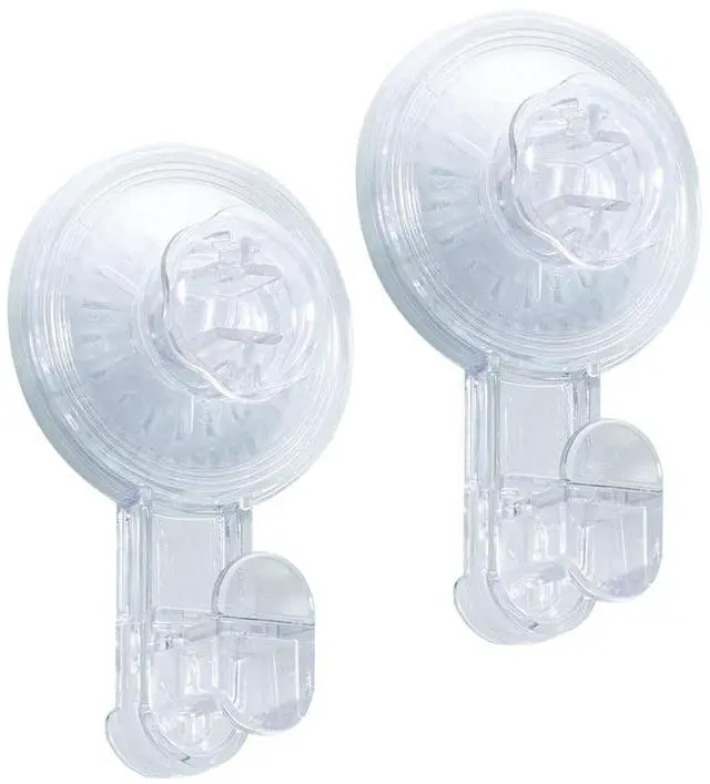 Alt view image 3 of 7 - MAINSTAYS POWERFUL REMOVABLE AND REUSABLE VACUUM SUCTION CUP HOOKS-2 PACK, CLEAR