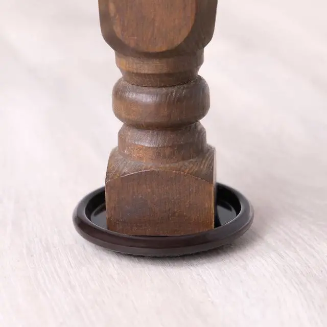 Alt view image 5 of 6 - Super Sliders 4 inch Round Brown Plastic Furniture Caster Cups, 4 Pack