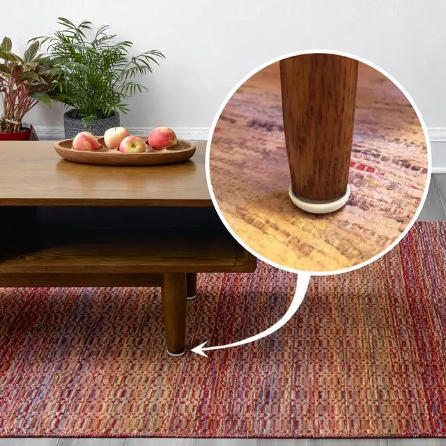 Alt view image 4 of 6 - Super Sliders 2 in. Round Self-Stick Furniture Sliders, Protect Your Floors and Move Furniture Easily 4 pack, Beige