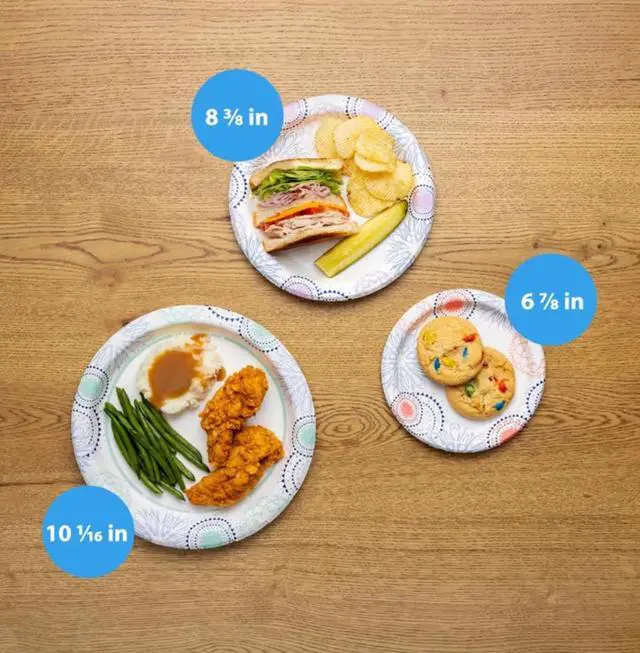 Alt view image 5 of 6 - Great Value 8.5 Inch Disposable Paper Plates, 100 Count, Soak-Proof and Microwave Safe