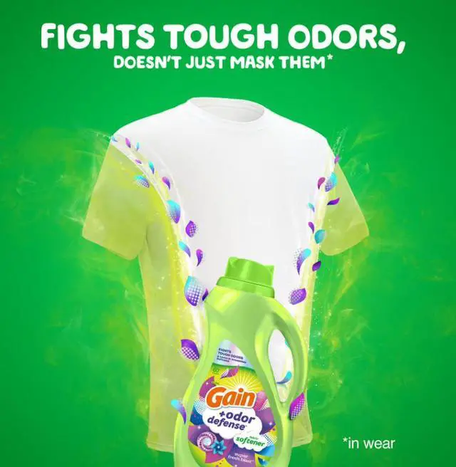 Alt view image 2 of 6 - Gain Odor Defense Liquid Fabric Softener and Conditioner, Super Fresh Blast, 100 fl oz, 136 Loads