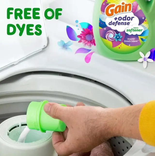 Alt view image 3 of 6 - Gain Odor Defense Liquid Fabric Softener and Conditioner, Super Fresh Blast, 100 fl oz, 136 Loads