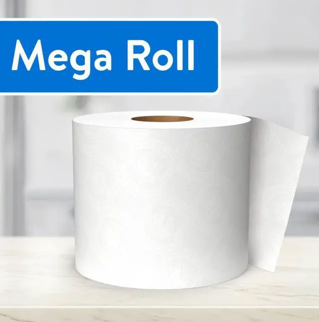 Alt view image 3 of 12 - Great Value Soft & Strong Premium Toilet Paper, 6 Mega Rolls, 380 Sheets per Roll