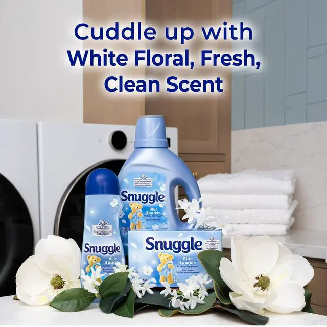 Alt view image 6 of 6 - Snuggle Liquid Fabric Softener, Cuddle-Up Fresh Blue Sparkle, 39.4 oz, 58 Loads