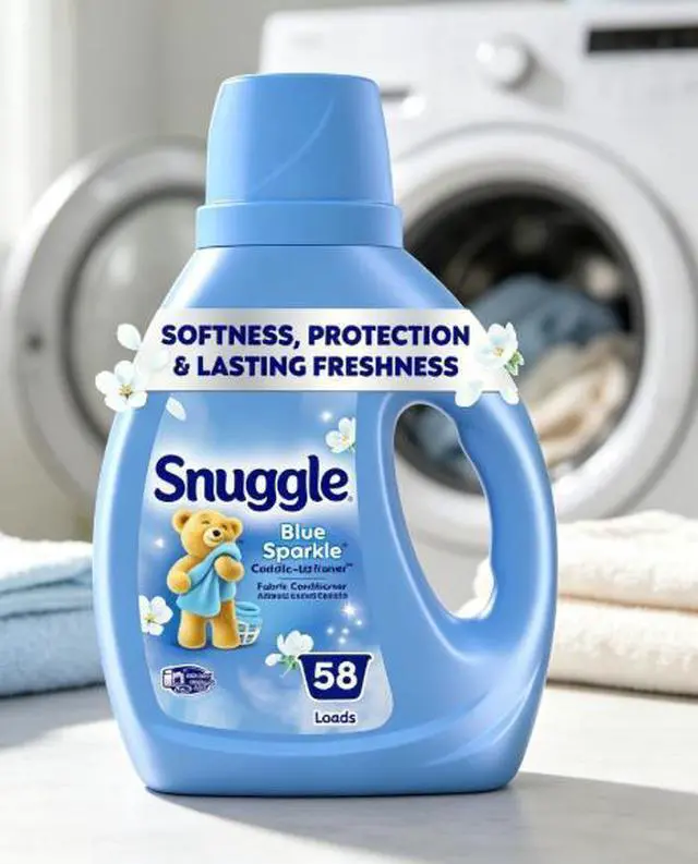 Main image of Snuggle Liquid Fabric Softener, Cuddle-Up Fresh Blue Sparkle, 39.4 oz, 58 Loads