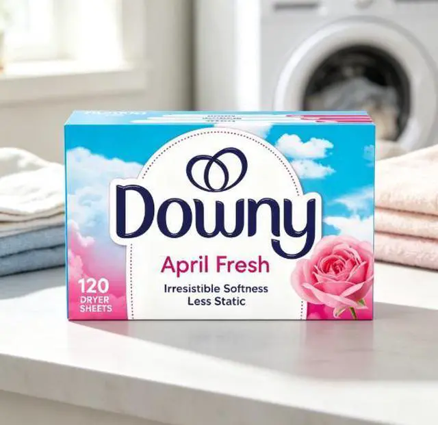 Main image of Downy Fabric Softener Dryer Sheets, April Fresh Scent, 120 Count