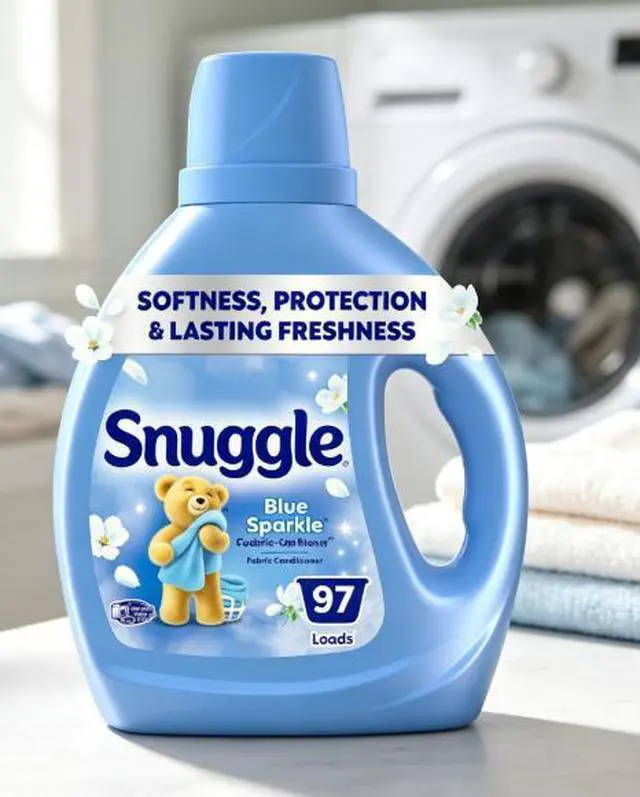 Main image of Snuggle Liquid Fabric Softener, Cuddle-Up Fresh Blue Sparkle, 66 oz, 97 Loads
