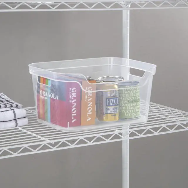 Alt view image 8 of 11 - Large Open Bin with Scoop Front, Clear Plastic