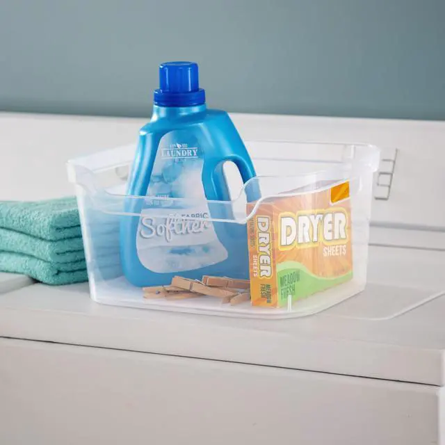 Alt view image 11 of 11 - Large Open Bin with Scoop Front, Clear Plastic