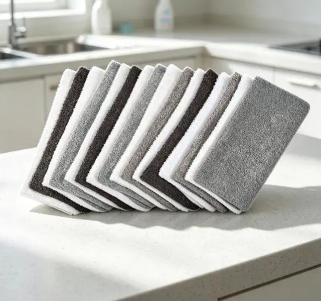 Main image of Mainstays 18-Pack Washcloth Bundle, Grey Multi