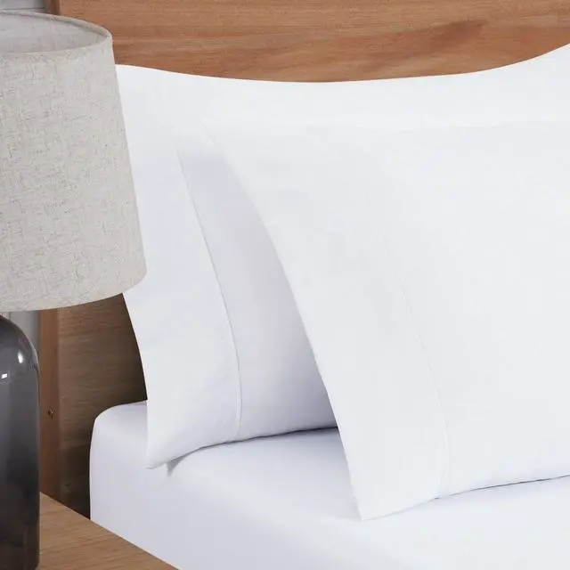 Alt view image 5 of 5 - Mainstays Super Soft Brushed Microfiber Pillowcase Set, Arctic White, Standard/Queen, 2 Piece