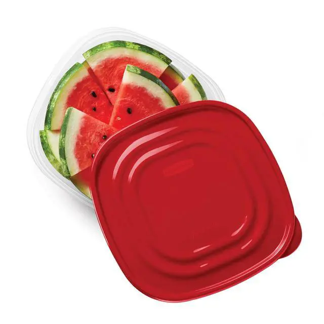 Alt view image 6 of 6 - Rubbermaid TakeAlongs 11.7 Cup Food Storage Containers, Set of 2, Red