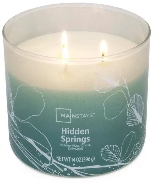 Alt view image 3 of 6 - Mainstays 3-Wick Ombre Wrap Hidden Springs Candle, 14-Ounce
