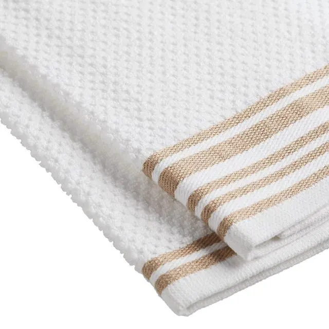 Alt view image 2 of 5 - Mainstays 4-Pack 16x26 Woven Kitchen Towel Set, Brownstone
