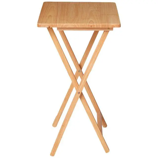 Alt view image 6 of 7 - Mainstays Rubberwood Folding TV Tray Table, Natural